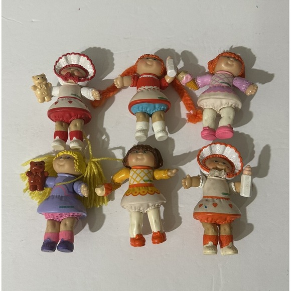 Cabbage Patch Kids Other - Vintage 1984 Cabbage Patch Kids Mini Dolls OOA Lot of 6‎ Rare 3" PVC
